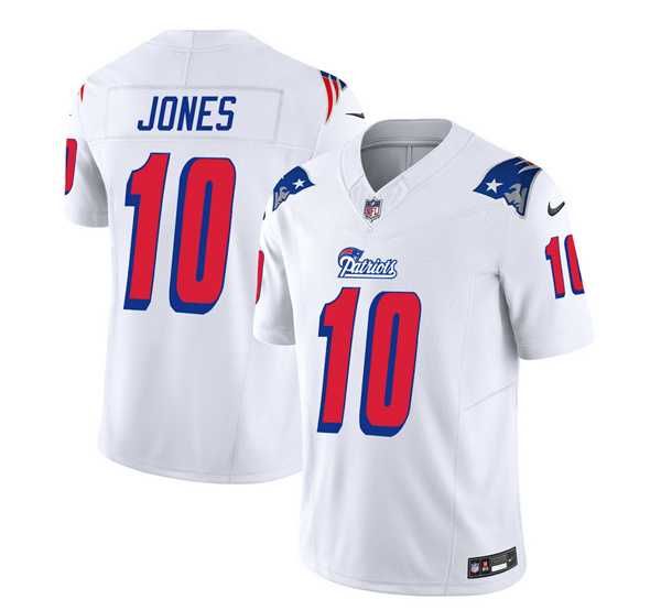 Men & Women & Youth New England Patriots #10 Mac Jones White 2023 F.U.S.E. Vapor Limited Jersey->new england patriots->NFL Jersey